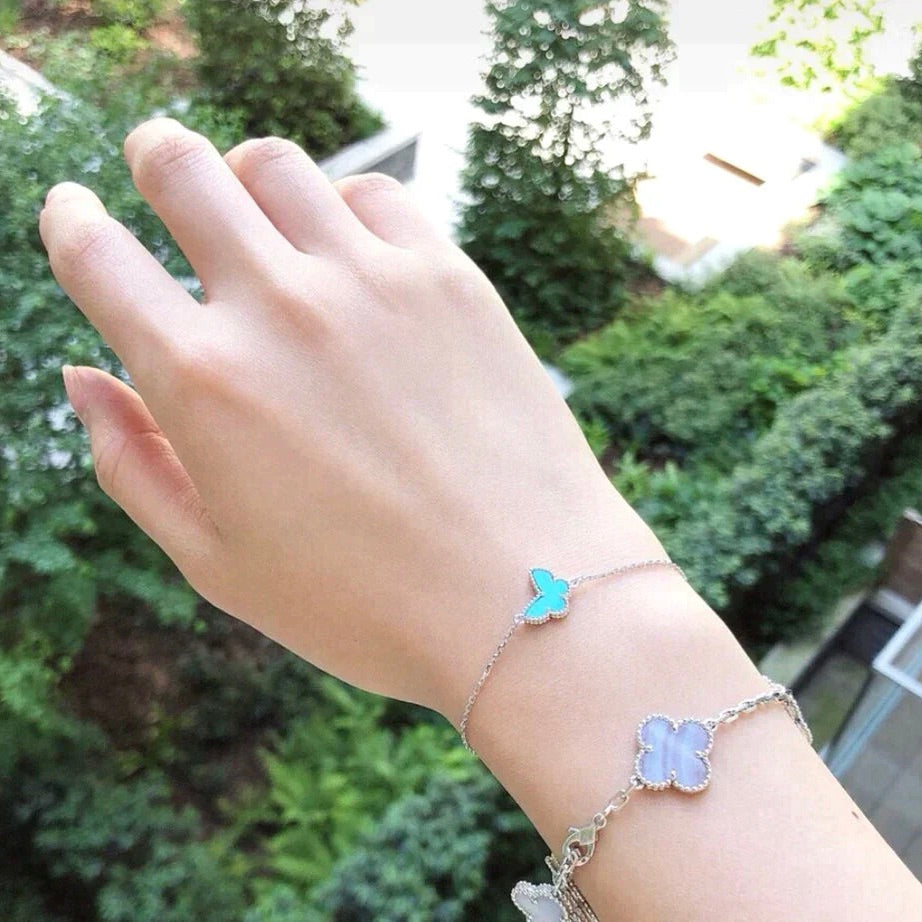 [Angela Schmuck] SCHMETTERLING TÜRKIS SCHMETTERLINGSARMBAND SILBER