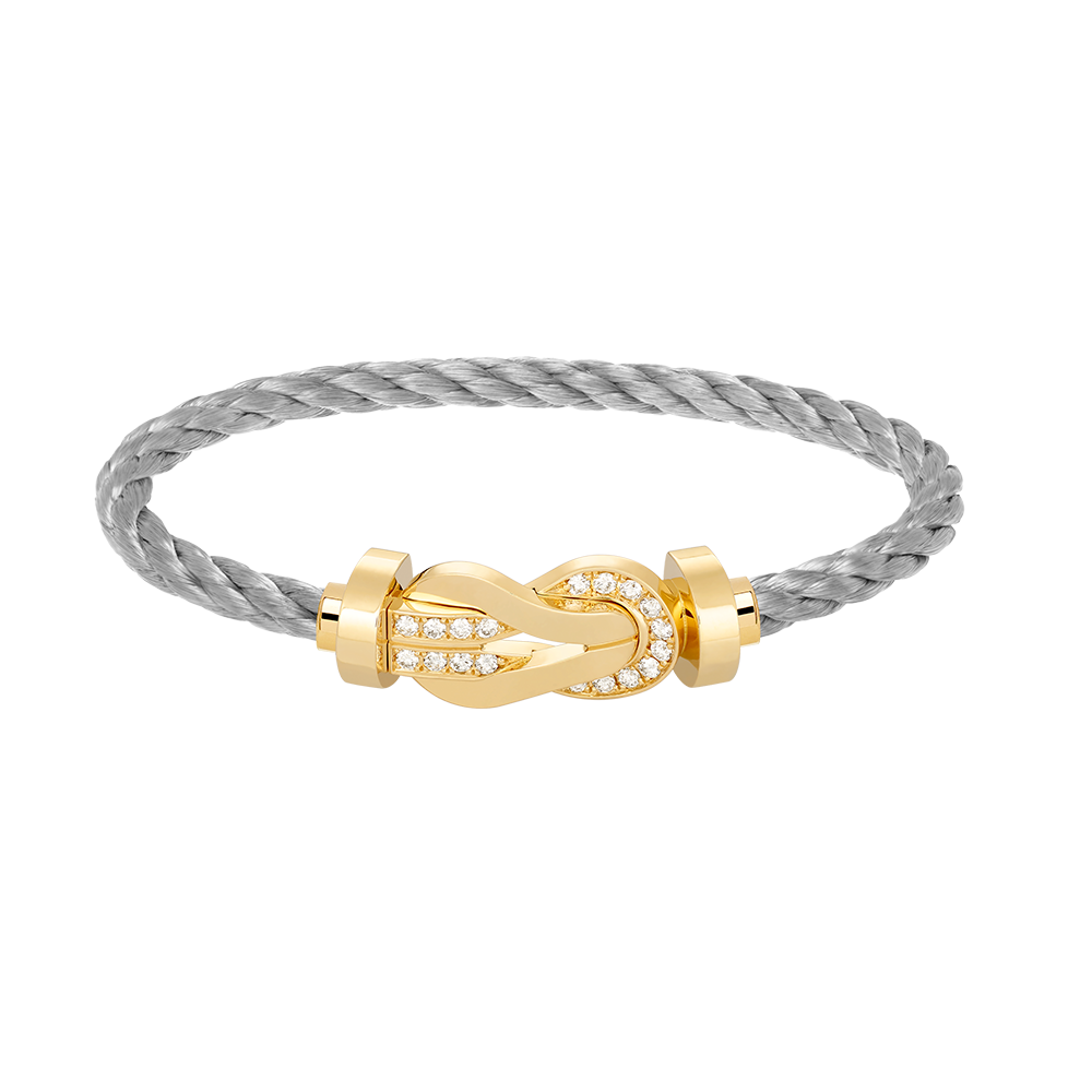 [Angela Jewellery]Chance Großes Armband mit 8-stelliger Schnalle und halbem Diamanten in Gold 