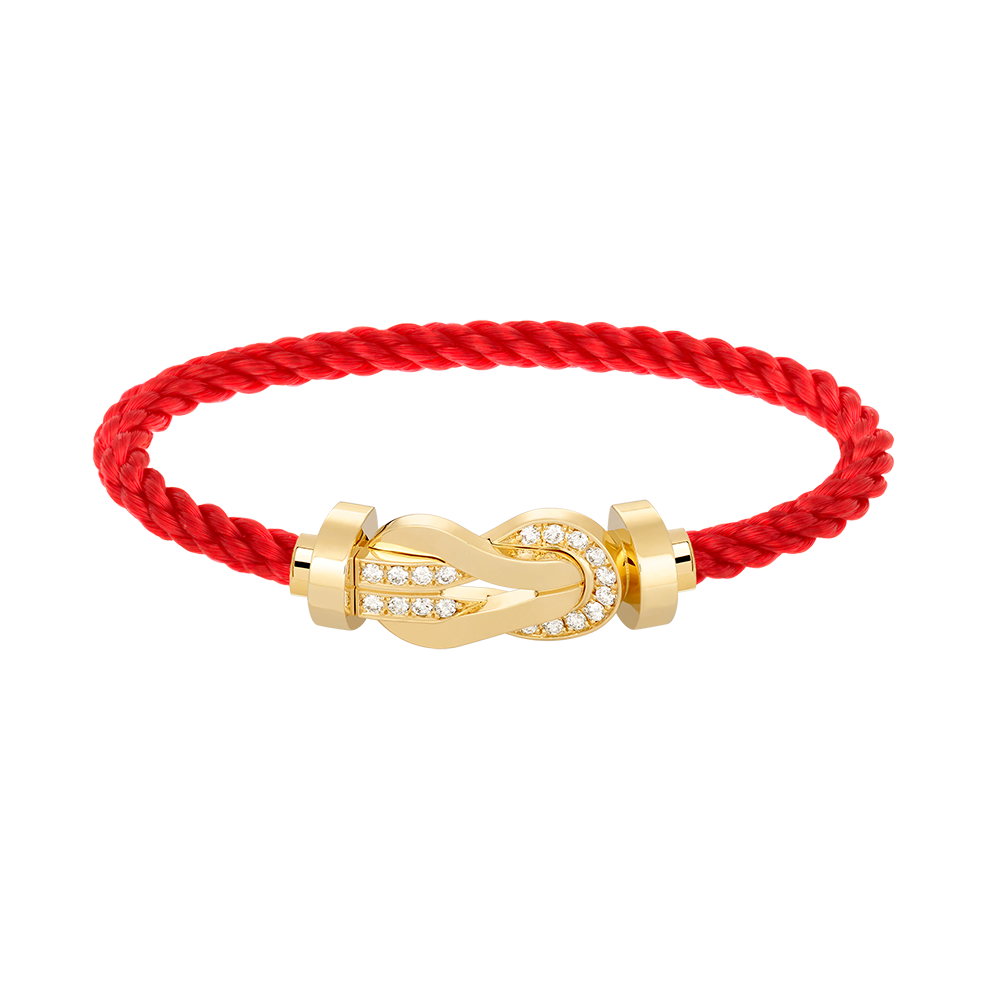 [Angela Jewellery]Chance Großes Armband mit 8-stelliger Schnalle und halbem Diamanten in Gold 