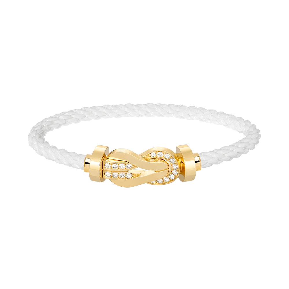[Angela Jewellery]Chance Großes Armband mit 8-stelliger Schnalle und halbem Diamanten in Gold 