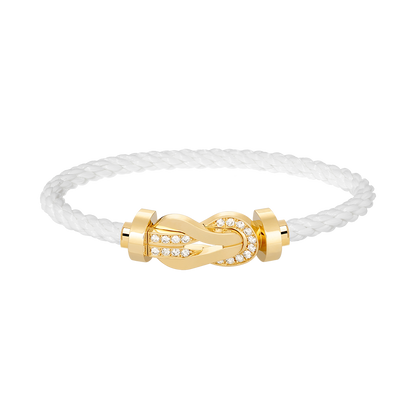 [Angela Jewellery]Chance Großes Armband mit 8-stelliger Schnalle und halbem Diamanten in Gold 