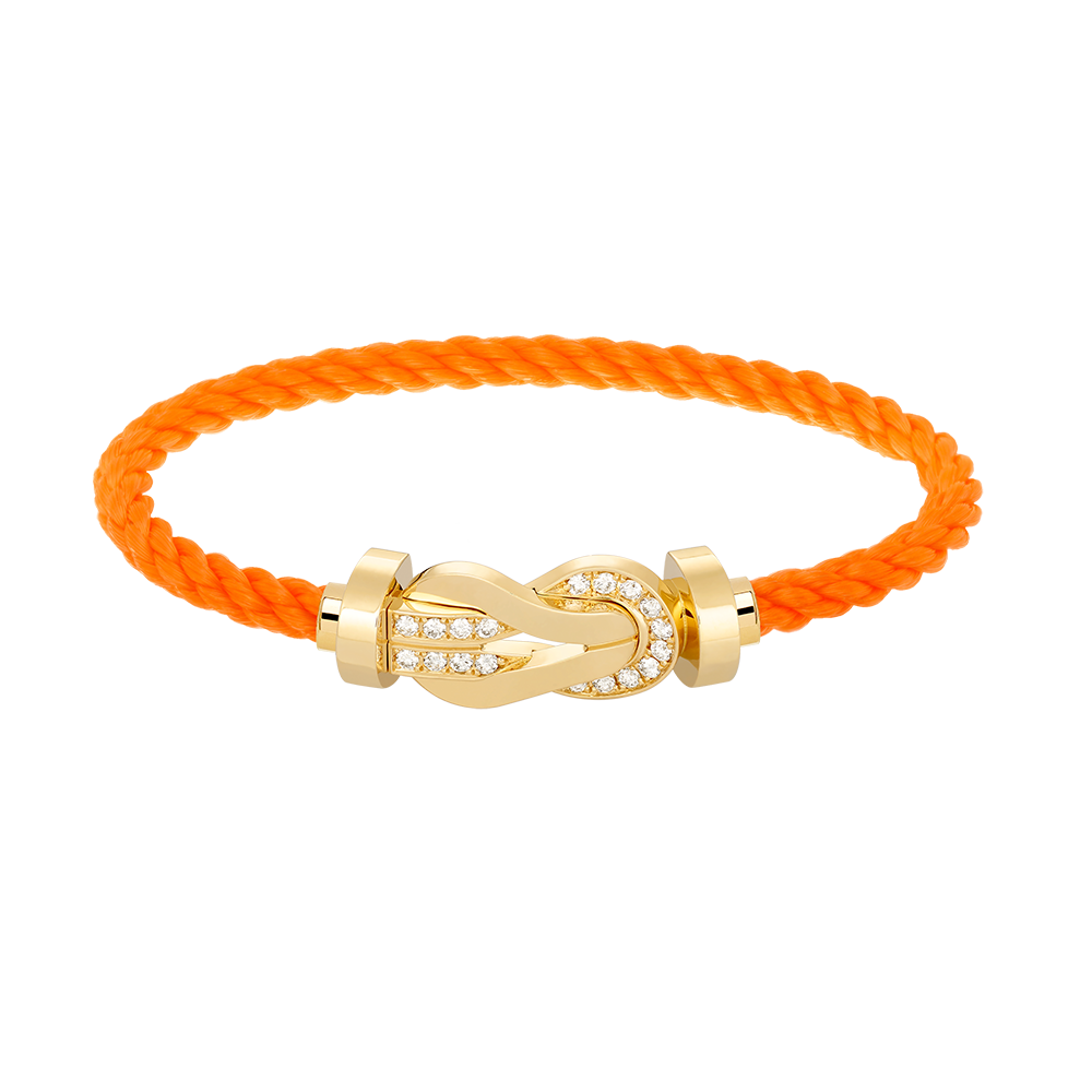 [Angela Jewellery]Chance Großes Armband mit 8-stelliger Schnalle und halbem Diamanten in Gold 
