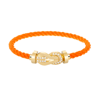 [Angela Jewellery]Chance Großes Armband mit 8-stelliger Schnalle und halbem Diamanten in Gold 