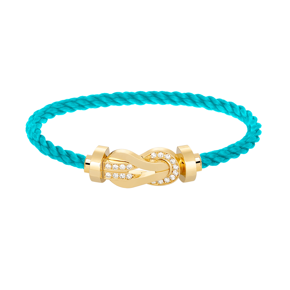 [Angela Jewellery]Chance Großes Armband mit 8-stelliger Schnalle und halbem Diamanten in Gold 
