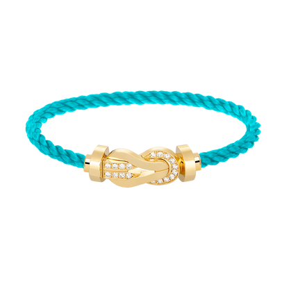 [Angela Jewellery]Chance Großes Armband mit 8-stelliger Schnalle und halbem Diamanten in Gold 