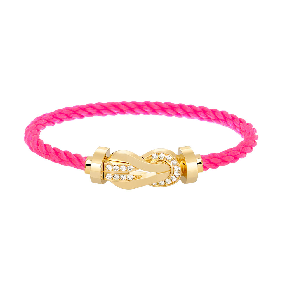 [Angela Jewellery]Chance Großes Armband mit 8-stelliger Schnalle und halbem Diamanten in Gold 