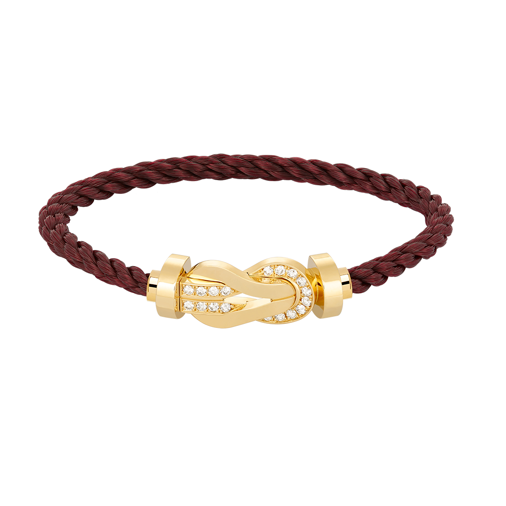 [Angela Jewellery]Chance Großes Armband mit 8-stelliger Schnalle und halbem Diamanten in Gold 