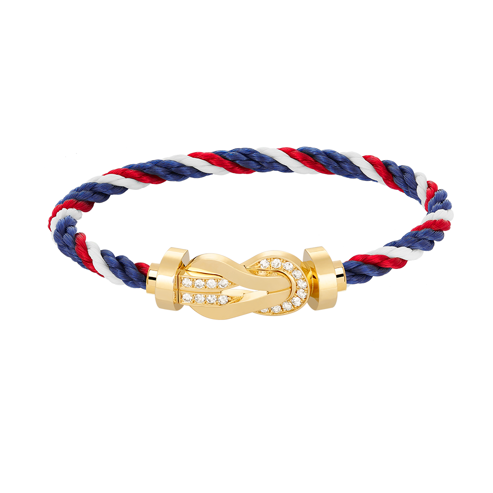 [Angela Jewellery]Chance Großes Armband mit 8-stelliger Schnalle und halbem Diamanten in Gold 