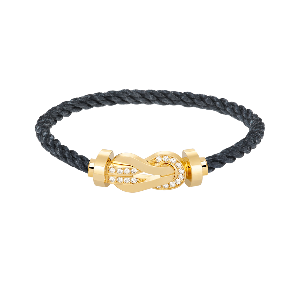 [Angela Jewellery]Chance Großes Armband mit 8-stelliger Schnalle und halbem Diamanten in Gold 