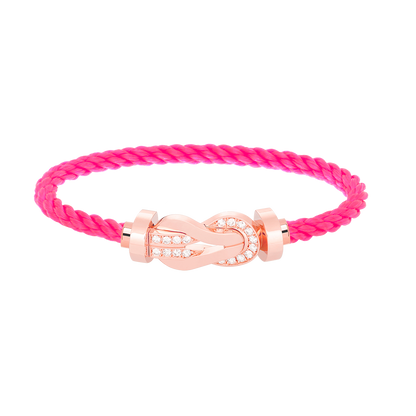 [Angela Jewellery]Chance Großes Armband mit 8-stelliger Schnalle und Halbdiamanten in Roségold 