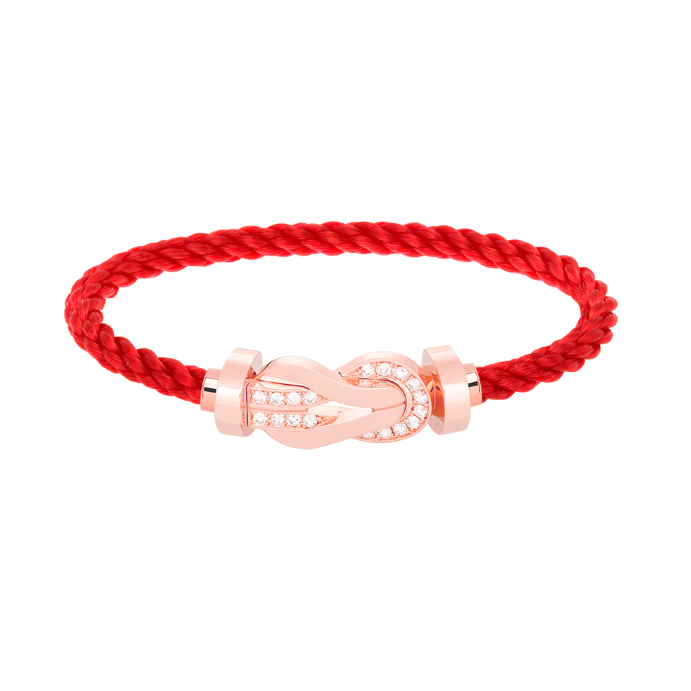[Angela Jewellery]Chance Großes Armband mit 8-stelliger Schnalle und Halbdiamanten in Roségold 