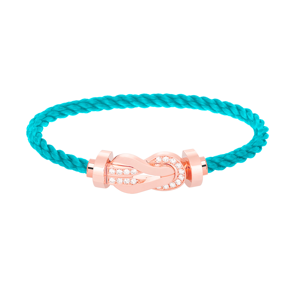 [Angela Jewellery]Chance Großes Armband mit 8-stelliger Schnalle und Halbdiamanten in Roségold 