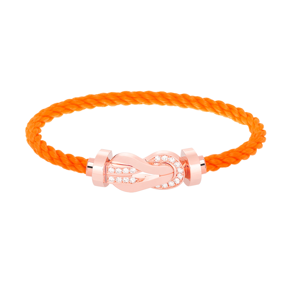 [Angela Jewellery]Chance Großes Armband mit 8-stelliger Schnalle und Halbdiamanten in Roségold 