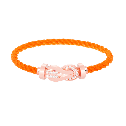 [Angela Jewellery]Chance Großes Armband mit 8-stelliger Schnalle und Halbdiamanten in Roségold 