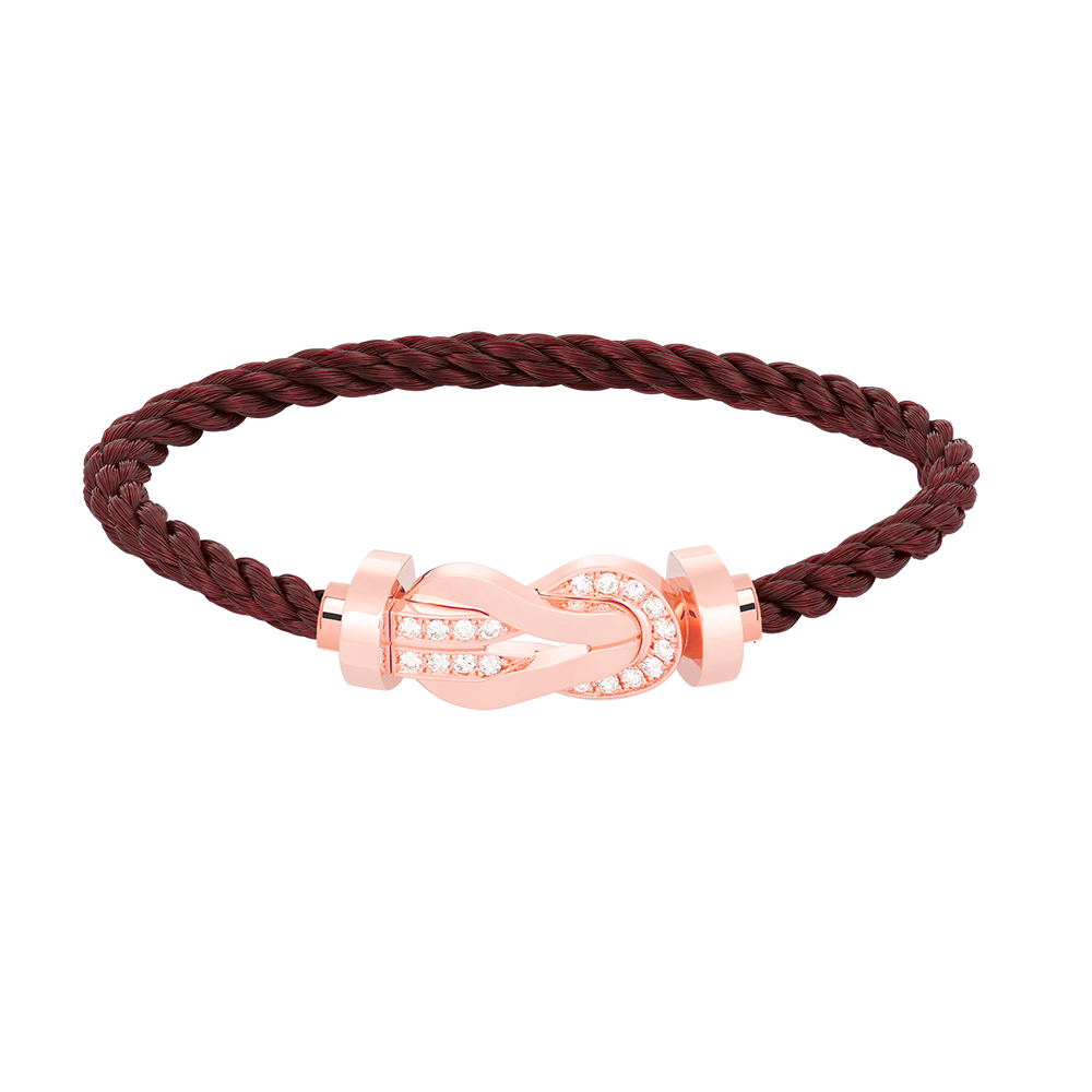 [Angela Jewellery]Chance Großes Armband mit 8-stelliger Schnalle und Halbdiamanten in Roségold 