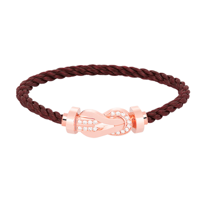 [Angela Jewellery]Chance Großes Armband mit 8-stelliger Schnalle und Halbdiamanten in Roségold 