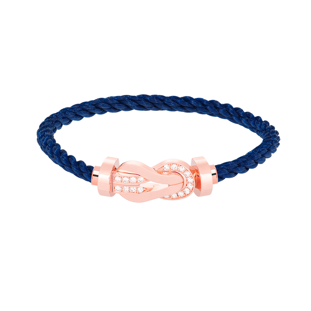 [Angela Jewellery]Chance Großes Armband mit 8-stelliger Schnalle und Halbdiamanten in Roségold 