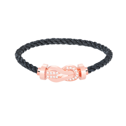 [Angela Jewellery]Chance Großes Armband mit 8-stelliger Schnalle und Halbdiamanten in Roségold 