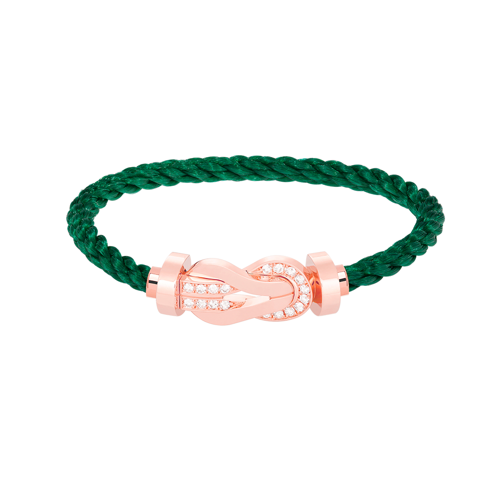 [Angela Jewellery]Chance Großes Armband mit 8-stelliger Schnalle und Halbdiamanten in Roségold 