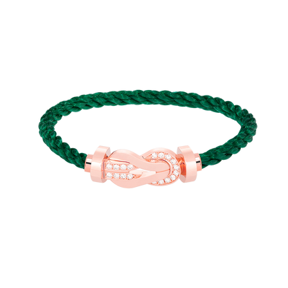[Angela Jewellery]Chance Großes Armband mit 8-stelliger Schnalle und Halbdiamanten in Roségold 
