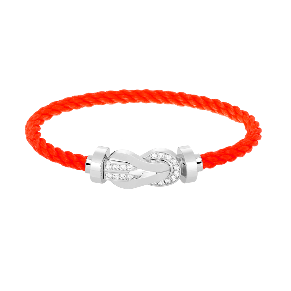 [Angela Jewellery]Chance Großes Armband mit 8-stelliger Schnalle und halbem Diamanten, Silber 