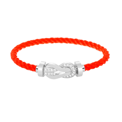 [Angela Jewellery]Chance Großes Armband mit 8-stelliger Schnalle und halbem Diamanten, Silber 