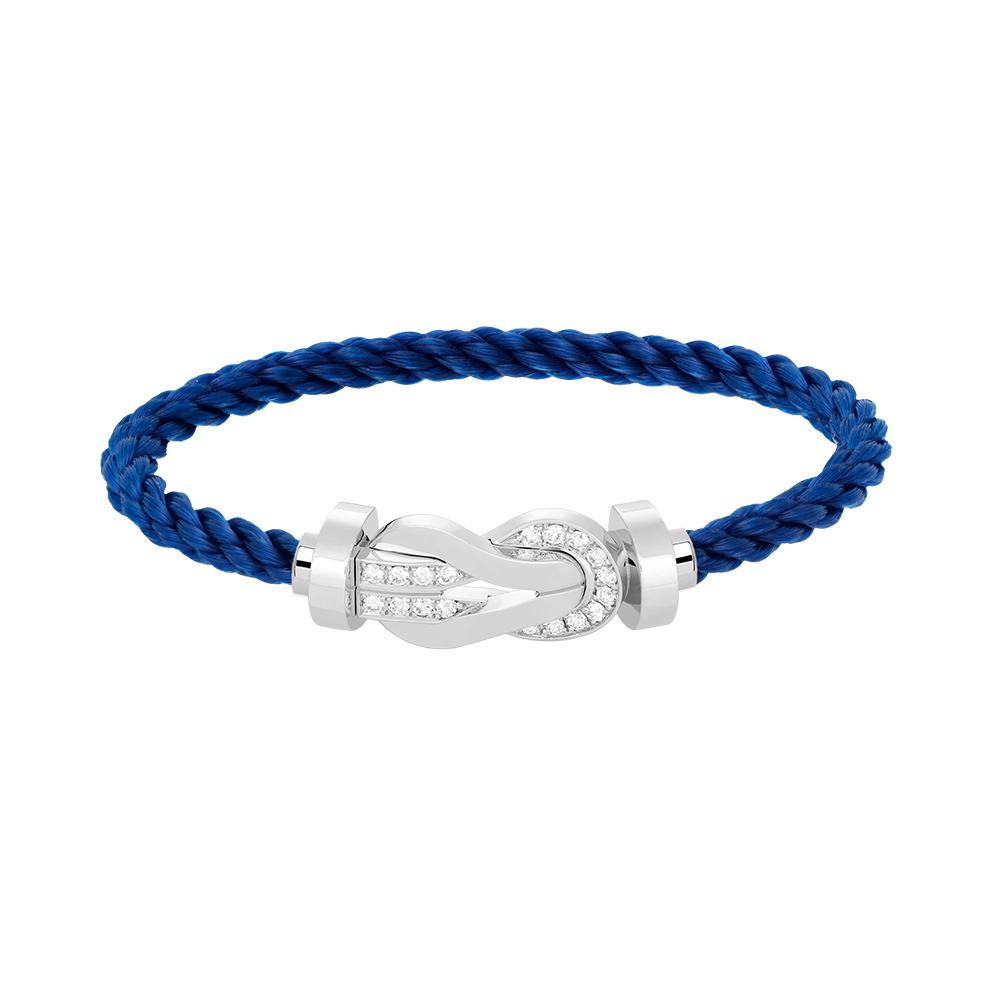 [Angela Jewellery]Chance Großes Armband mit 8-stelliger Schnalle und halbem Diamanten, Silber 