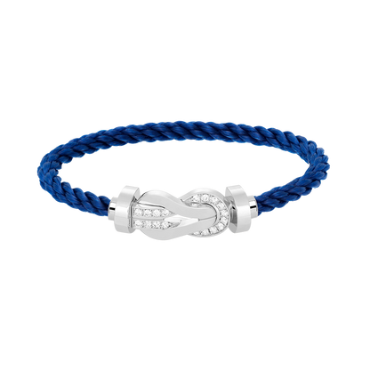 [Angela Jewellery]Chance Großes Armband mit 8-stelliger Schnalle und halbem Diamanten, Silber 