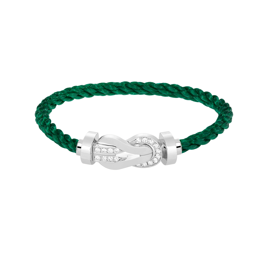 [Angela Jewellery]Chance Großes Armband mit 8-stelliger Schnalle und halbem Diamanten, Silber 