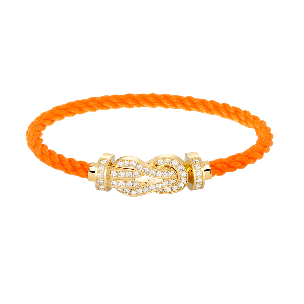 [Angela Schmuck]Chance Großes Armband mit 8-stelliger Schnalle und Volldiamanten in Gold 