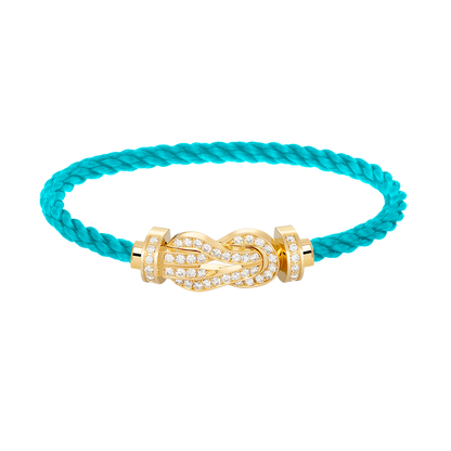 [Angela Schmuck]Chance Großes Armband mit 8-stelliger Schnalle und Volldiamanten in Gold 