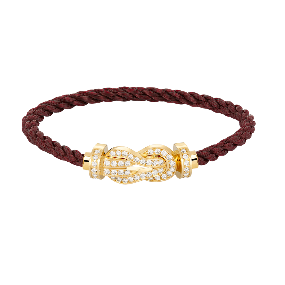 [Angela Schmuck]Chance Großes Armband mit 8-stelliger Schnalle und Volldiamanten in Gold 