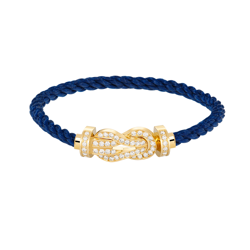 [Angela Schmuck]Chance Großes Armband mit 8-stelliger Schnalle und Volldiamanten in Gold 