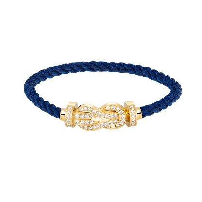 [Angela Schmuck]Chance Großes Armband mit 8-stelliger Schnalle und Volldiamanten in Gold 