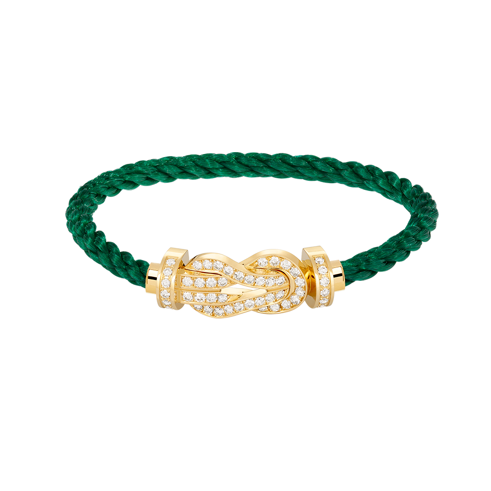 [Angela Schmuck]Chance Großes Armband mit 8-stelliger Schnalle und Volldiamanten in Gold 