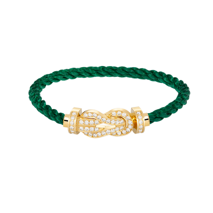 [Angela Schmuck]Chance Großes Armband mit 8-stelliger Schnalle und Volldiamanten in Gold 