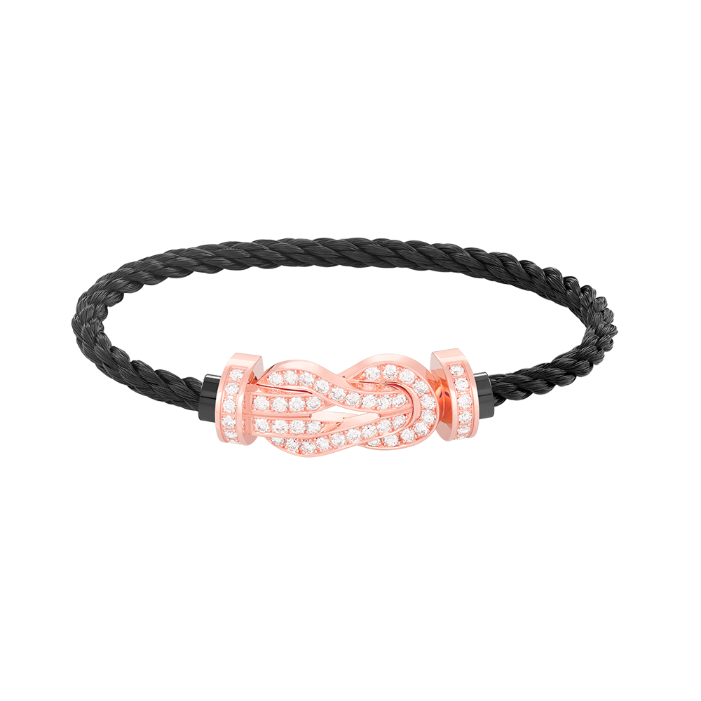 [Angela Jewellery]Chance Armband mit großer 8-stelliger Schnalle und Diamanten in Roségold 