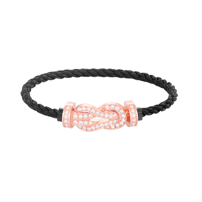 [Angela Jewellery]Chance Armband mit großer 8-stelliger Schnalle und Diamanten in Roségold 