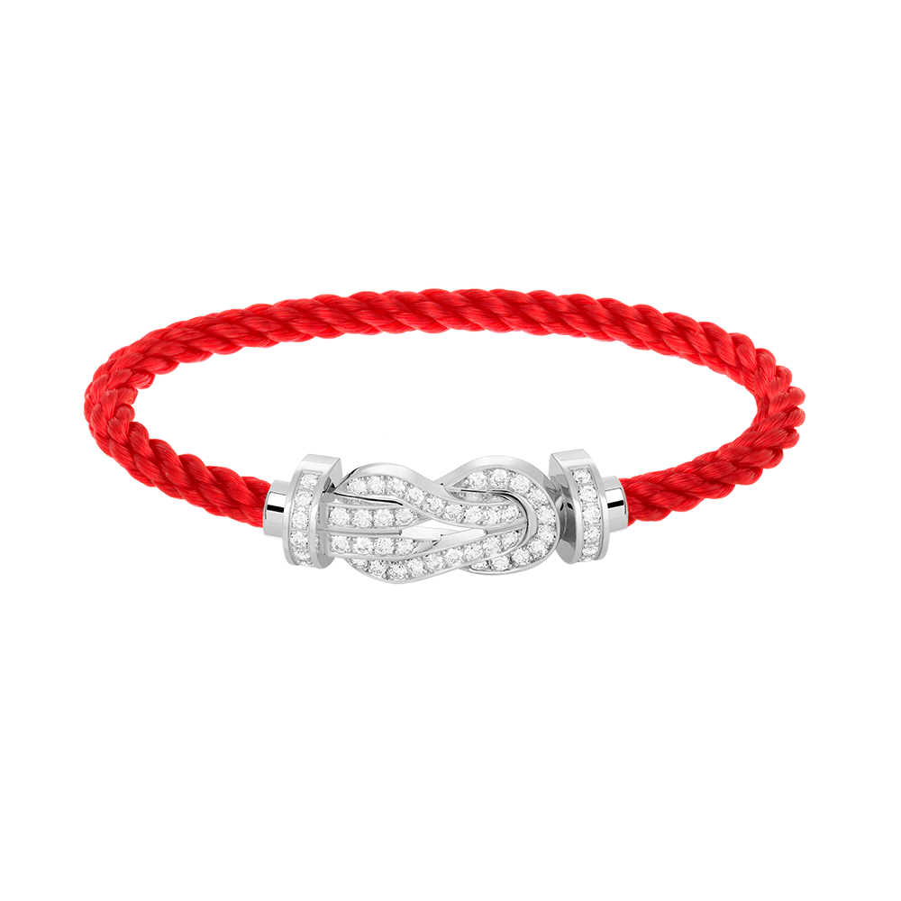 [Angela Jewellery]Chance Großes Armband mit 8-stelliger Schnalle und Diamanten, Silber 