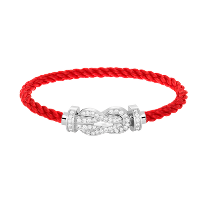 [Angela Jewellery]Chance Großes Armband mit 8-stelliger Schnalle und Diamanten, Silber 