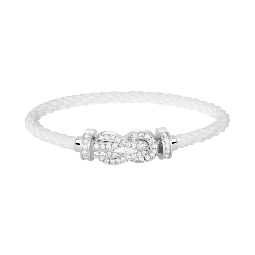 [Angela Jewellery]Chance Großes Armband mit 8-stelliger Schnalle und Diamanten, Silber 