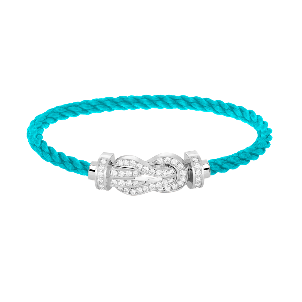 [Angela Jewellery]Chance Großes Armband mit 8-stelliger Schnalle und Diamanten, Silber 