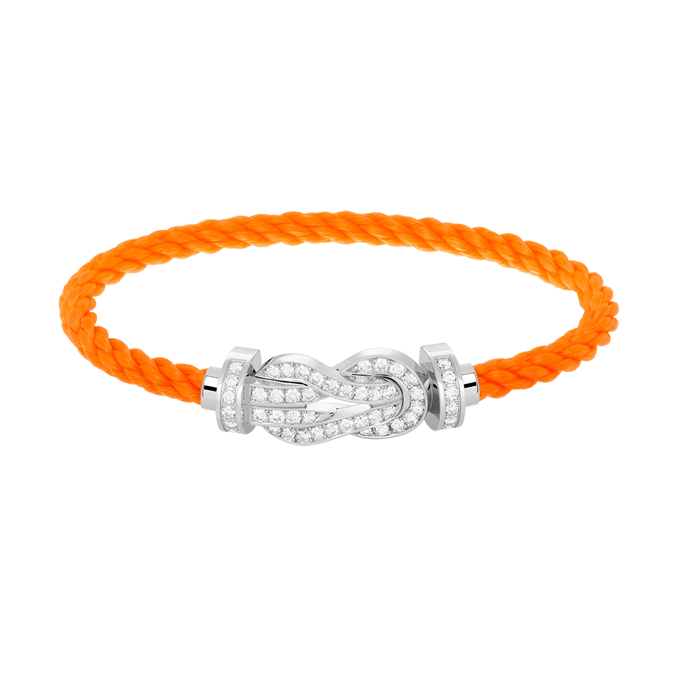 [Angela Jewellery]Chance Großes Armband mit 8-stelliger Schnalle und Diamanten, Silber 