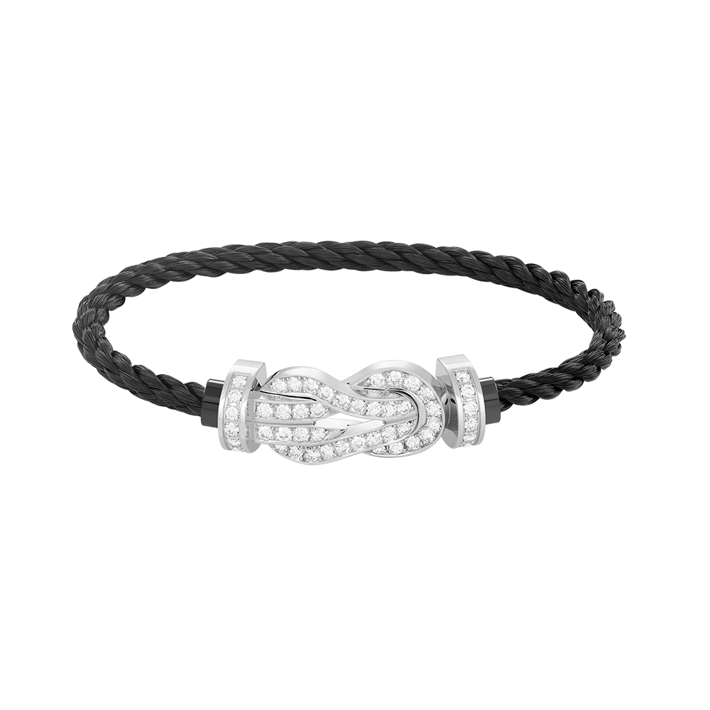 [Angela Jewellery]Chance Großes Armband mit 8-stelliger Schnalle und Diamanten, Silber 