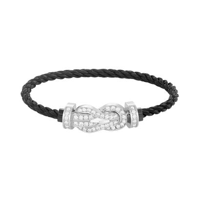 [Angela Jewellery]Chance Großes Armband mit 8-stelliger Schnalle und Diamanten, Silber 
