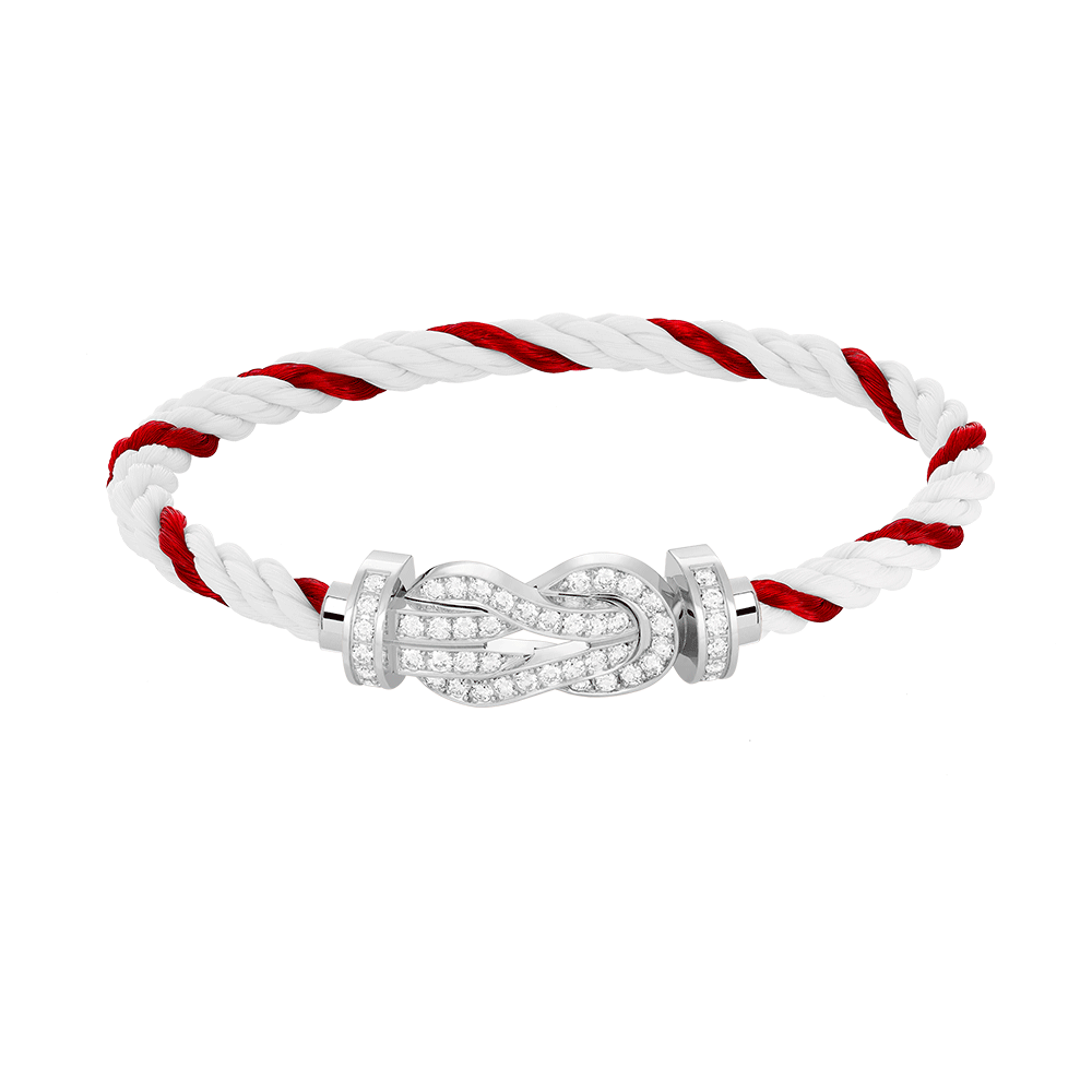 [Angela Jewellery]Chance Großes Armband mit 8-stelliger Schnalle und Diamanten, Silber 