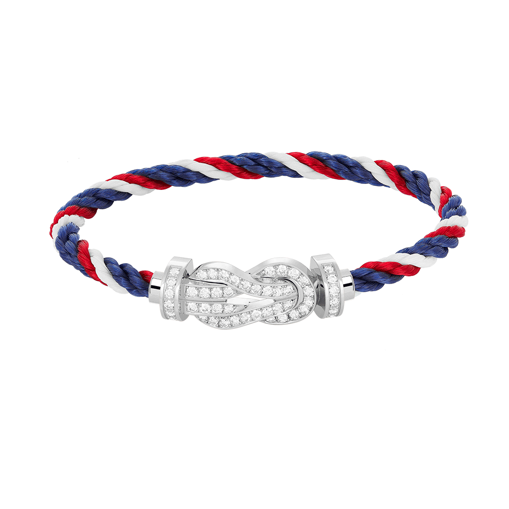 [Angela Jewellery]Chance Großes Armband mit 8-stelliger Schnalle und Diamanten, Silber 