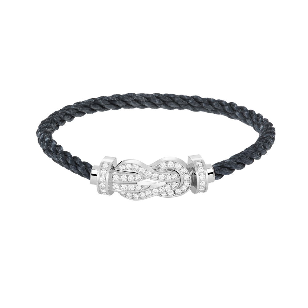 [Angela Jewellery]Chance Großes Armband mit 8-stelliger Schnalle und Diamanten, Silber 