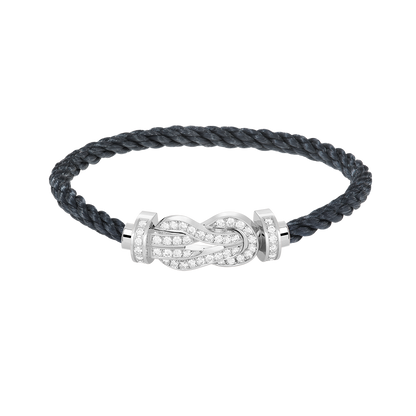 [Angela Jewellery]Chance Großes Armband mit 8-stelliger Schnalle und Diamanten, Silber 
