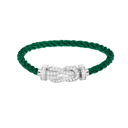 [Angela Jewellery]Chance Großes Armband mit 8-stelliger Schnalle und Diamanten, Silber 